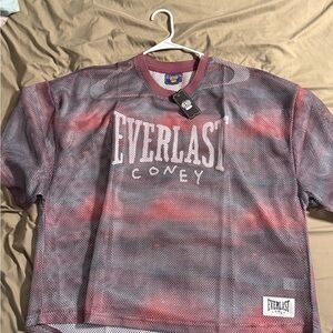 Everlast Coney Mesh Top in Red and Gray
